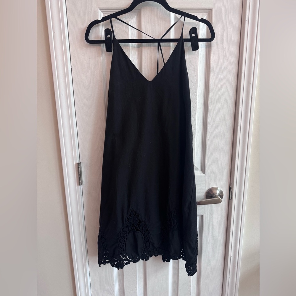 FELICITY AND COCO Crochet Hem Cotton Dress Size Medium